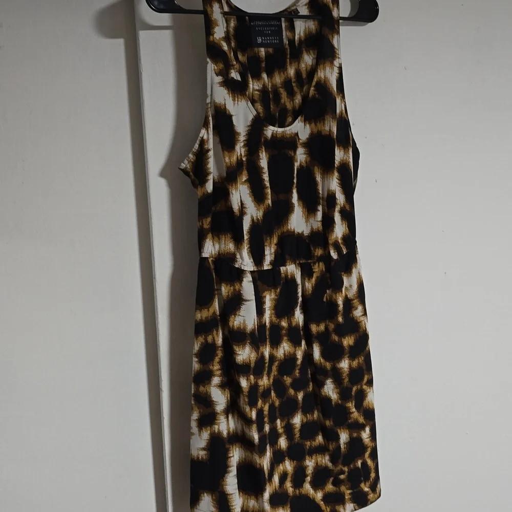 100%Silk Barneys New York Twelfth Street by Cynthia Vincent Cheetah Print Dress - Picture 3 of 8